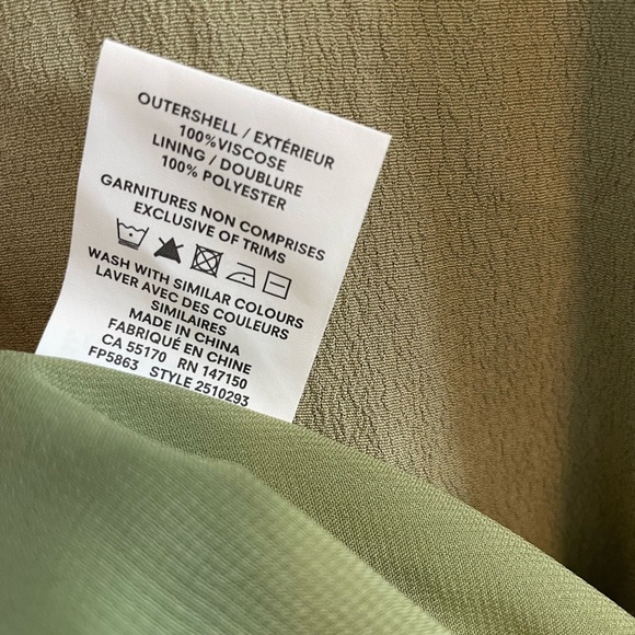 Frank and Oak Green Wrap Dress - Picture 2 of 3